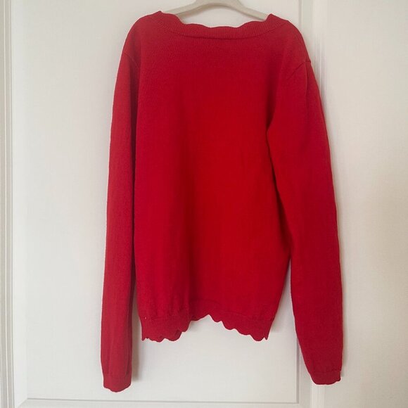 Red Jacadi Button Front Cardigan size 10 - Picture 3 of 4